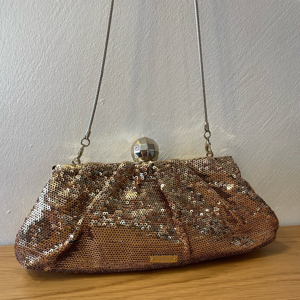 kate spade twirl sequin clutch